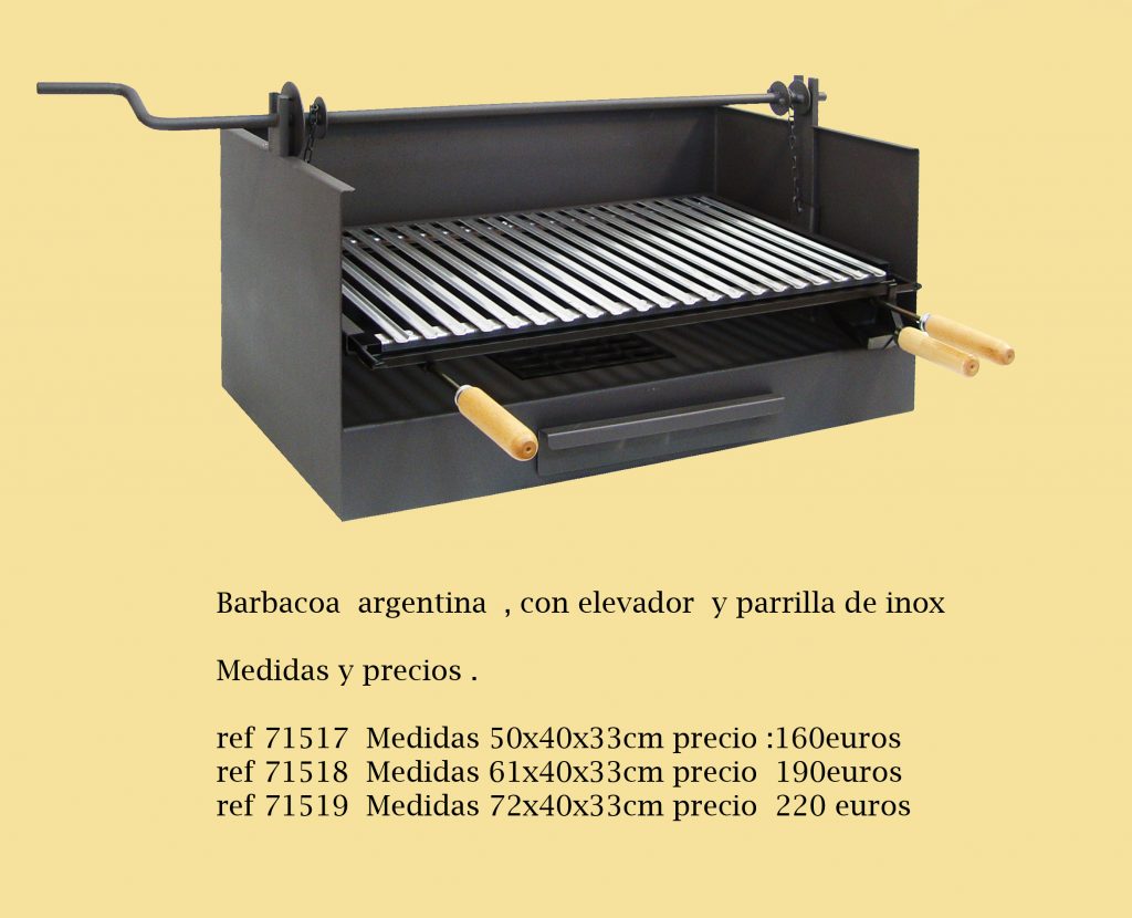 Barbacoa argentina REF AR005 bancada lateral